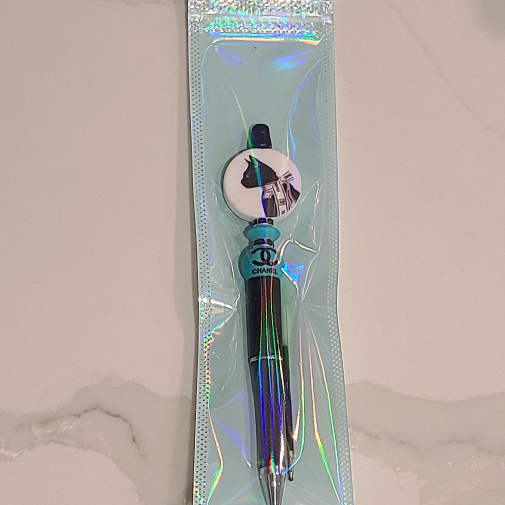 Chanel Black and Silver Pen with Dog Design - Picture 2 of 6